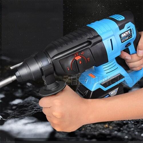 Industrial Grade Electric Hammer Brushless Rechargeable Impact Drill Multifunction Lithium Battery Radio Hammer Electric Tools