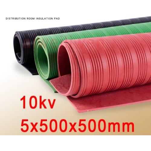 5mm thickness For 10kv high voltage insulating mat insulation pad Striped red rubber sheet distribution room insulation pad