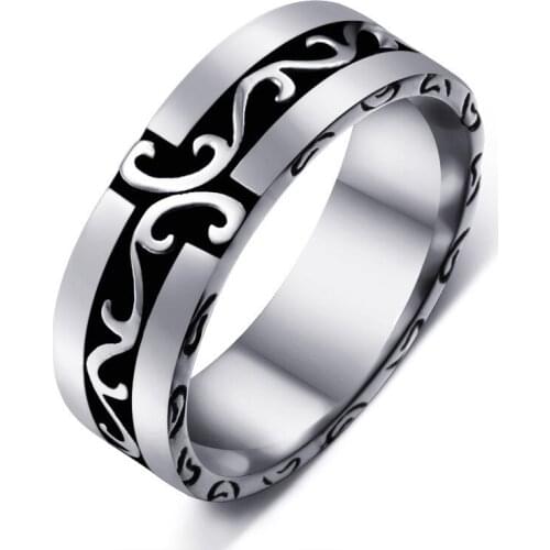 Stainless Steel Retro Magic Dragon Rings Super Power For Men Boy Jewelry Gift