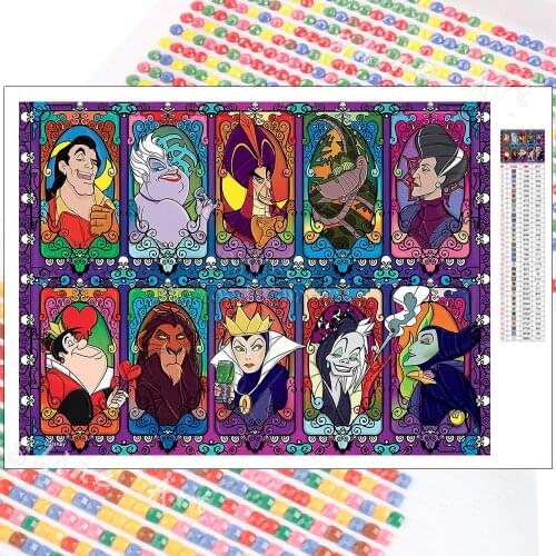 Cartoon Diamond Painting Disney Witch Fantasy Children 5D DIY Cross Stitch Full Square Round Embroidery Mosaic Home Decor