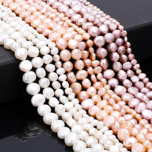 Natural Freshwater Side Hole Pearl Pink/Purple/White Irregular Pearl Loose Beads For Jewelry Making DIY Bracelets Necklaces