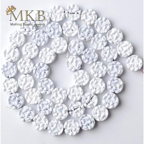 Natural 8mm White Hematite Stone Matte Rubber Round Beads For Jewelry Making Spacer Loose Beads Diy Bracelet Jewellery Strand15"