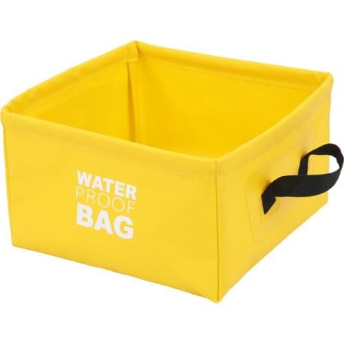 Portable Outdoor Folding Square Bucket For Fishing Camping Hiking Travel Picnic Food 13L PVC Storage Bag Car Waterproof Box