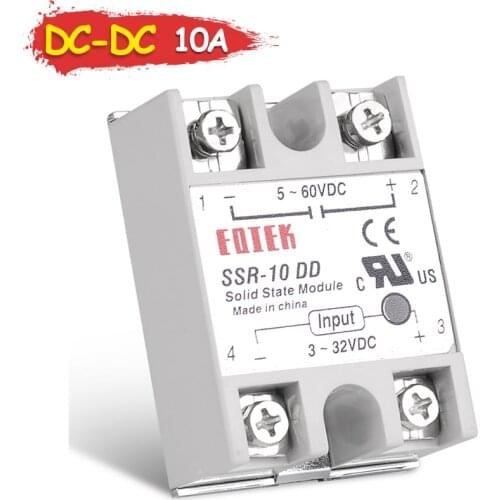 10A SINOTIMER Solid State Module Relay dc-dc Single Phase SSR-40DD 3-32V DC TO 5-60V DC 220V rele
