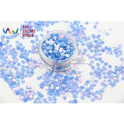 SFY04-9 Amazing Glitter Sequins Maple leaf shaped 4mm Size sequins for nail Art or DIY decoration