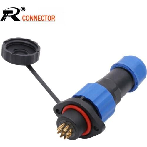 SP16 IP68 Waterproof Connector Plug and Socket 2 3 4 5 7 9PIN Connectors with 2 Hole Flange Type Plug DIY YOU Top Quality