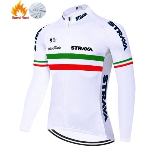 Strava Winter Thermal Fleece Tenue Velo Homme Jersey Maglia Uomo Roupa Masculino 자전거의류 Ciclismo Maillot Ciclismo Hombre