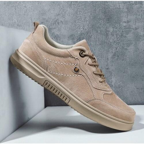 Men Shoes genuine Leather Hand Stitching Handmade Walking Fashion Comfort lace up Soft Flats Casual Driving Male Footwear sheos