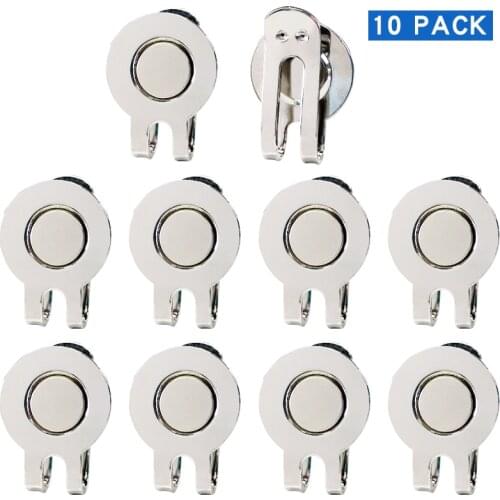 Free Shipping MAGNETIC VISOR & HAT CLIPS for GOLF BALL MARKER, 10 pcs / LOT