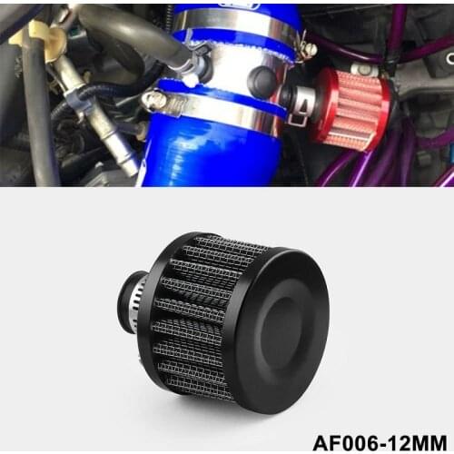 12mm Air Filter Cold Air Intake Filter Breather Turbo Vent Universal Cleaner Black Compatible With Car And Motorcycle