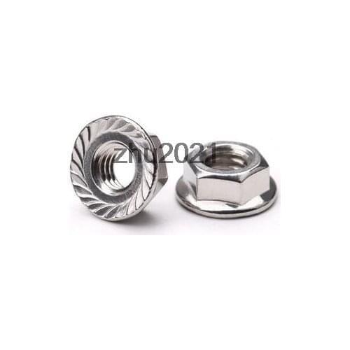 Serrated Flange Nuts Hex Lock Nut Locknut, 304 Stainless Steel 8-32 10-32 10-24 6-32 10pcs