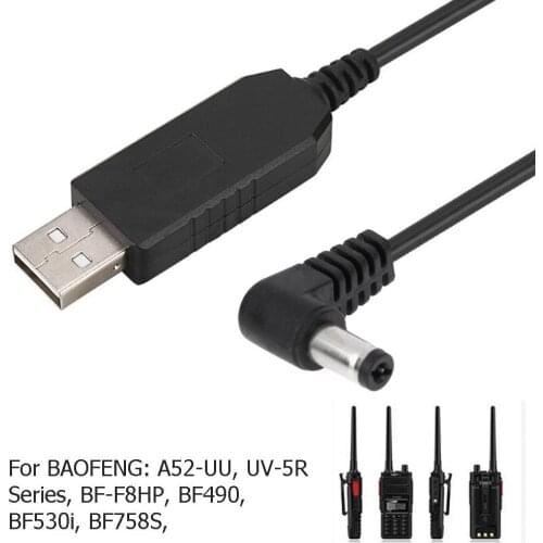 1m USB Charger Charging Cable Wire Cord for Walkie-Talkie Accessory Two Ways Radio for Baofeng Pofung bf-uv5r/uv5ra/uv5rb/uv5re
