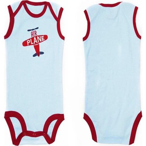 1 Piece Summer Style High Quality Sleeveless Bodysuit Cotton Baby Boy Girl Infant Vest Jumpsuit Newborn to 2 years