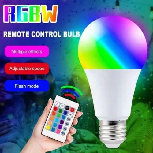 1PCS Dimmable Led Lamp E27 RGB Magic Light Bulb 220V Led 27 Smart Control Light 5W 10W 15W Led Color Changing Lamp Home Decor