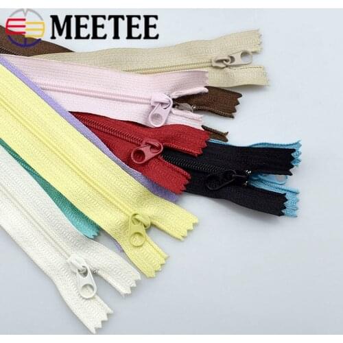 Meetee 3# Nylon Coil Zipper 20cm 7.8Inch Close-end Tail for Handbag Cloth Pocket Wallet DIY Sewing Craft Accessories A4-12
