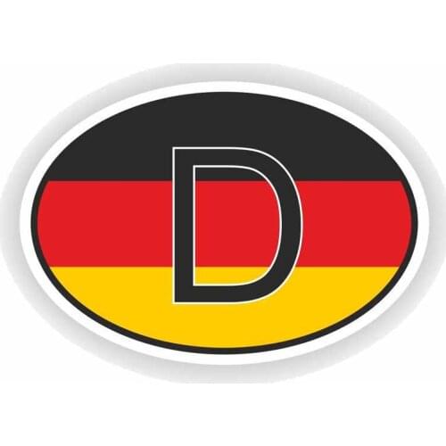 13CM*9CM Personality Custom Car Sticker Funny German Country Code Decal PVC