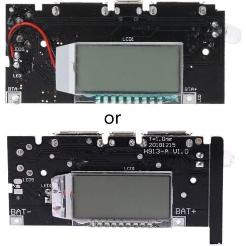 2-USB 5V 2.1A Mobile Power Bank 18650 Battery Charger Board Digital LCD Module