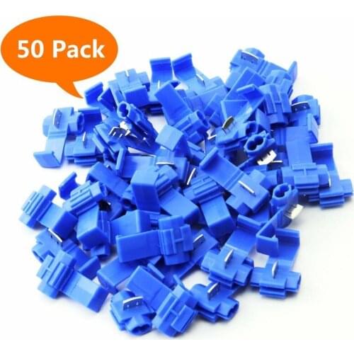 50/100 Pcs Ant Clips Electrical Scotch Lock Crimp Terminals T-Tap Quick Splice Cable Terminal for Wire Connector Kit