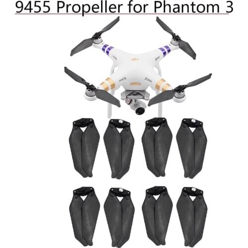 8pcs Low Noise Props Folding Propeller 9455 Drone Accessories Replacement for DJI Phantom 3 Phantom 2 Noise Reduction Blades