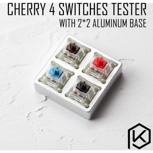 Aluminum Switch Tester 2X2 silver for cherry rgb switches black red brown blue RGB SMD for Mechanical Keyboard