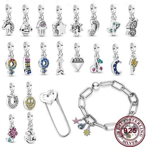 2020 New 925 Silver PAN Bracelet Me Series Round Head Chain Clasp Pin Tie Bracelet Fit Charm Women Jewelry