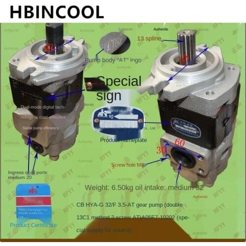 For Hydraulic Pump Hydraulic Oil Pump Gear Oil Pump Gear Pump Double 13C1 Method 2 Screw CBHYA-G32-F3.5 High quality parts