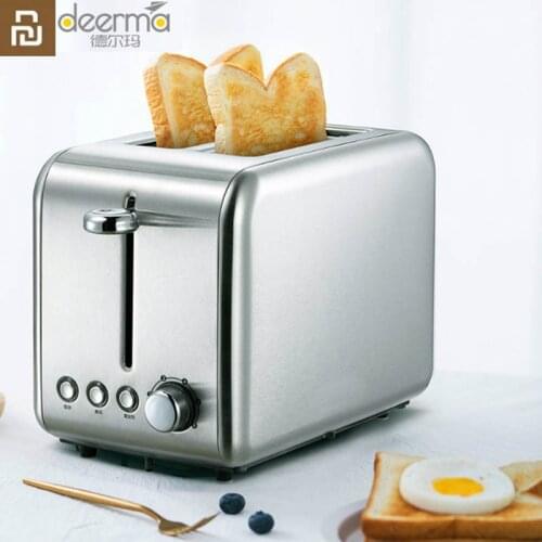 Youpin Deerma Electric Bread Maker Toaster Stainless Steel Bread Machine 6 Baking Modes Sandwich Defrosting Reheat Breakfast H30