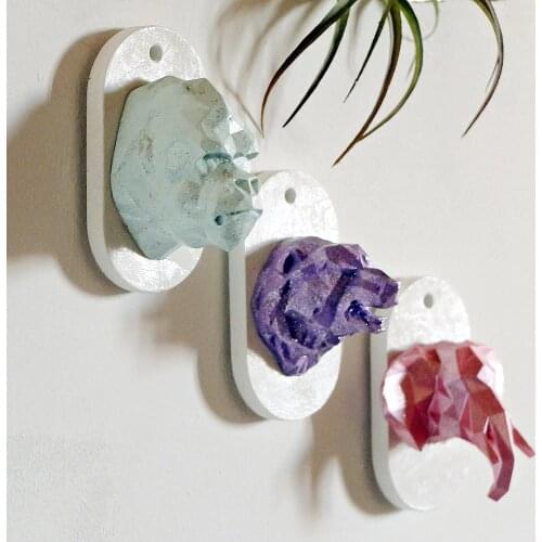 Animal desgin gypsum plaster silicone mold aroma plaster molds for car pendant concrete animal head mold