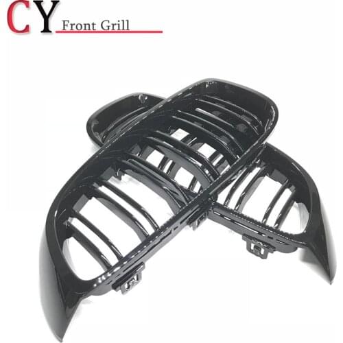 Gloss Black Front Kidney Grille Double Slat M4 Sport Style Grill for BMW F32 F33 F36 F82 Cabriolet Coupe