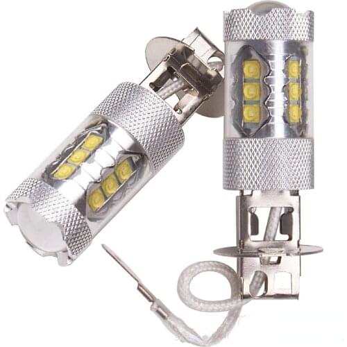 H3 LED Headlight Bulbs 80W LED Bulbs White 6000K Fog Light Bulb Car Accessories Fit For Club Car Yamaha Golf Cart