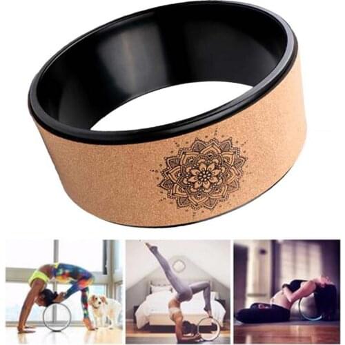 Innovative Wood Yoga Wheel Pilates Professional TPE Yoga Circles Gym Workout Back Training Tool for Bodybuilding Fitness Women