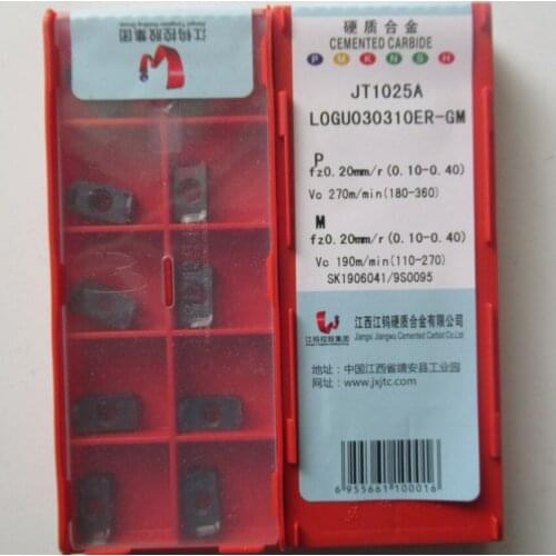 JXTC LOGU030310ER-GM JT1025A / MPHT120408-DM JT1025A / PNMM110408V JT1025A / PNMM110408V JT1225 CNC carbide inserts 10PCS/BOX