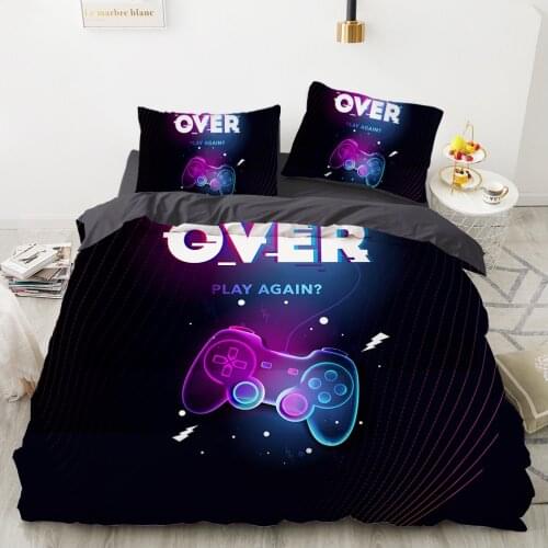 Bedding set Duvet cover queen Bed linen 2 people For home gamer 3d bedclothes Queen King Single Full Double Size