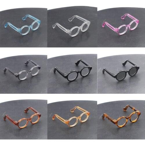 BJD Doll Round Glasses For 1/6 1/8 BJD Doll Accessories (Suitable Other Face Width 4.4cm Doll)