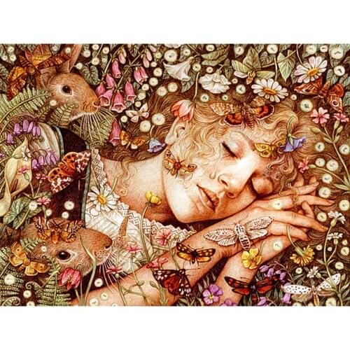 Butterfly Girl Full Drill Square Round 3D DIY Diamond Painting Kit Animal Diamond Mosaic Embroidery Cross Stitch Dropshipping