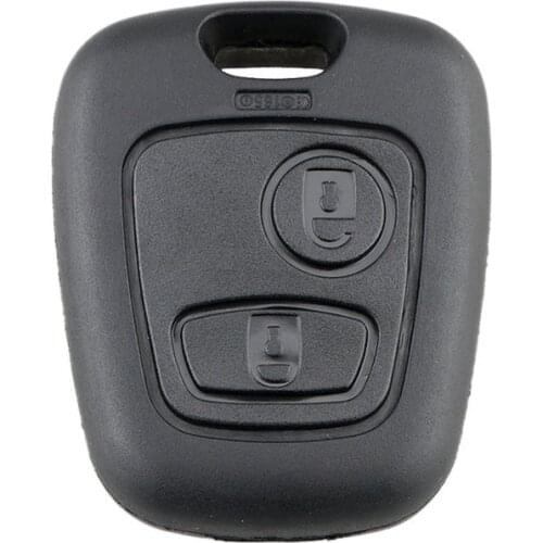 New 2 Buttons Replacement Remote Blank Car Key Shell Fob Case For Peugeot 206 307 107 207 407 No Blade Auto Key Case