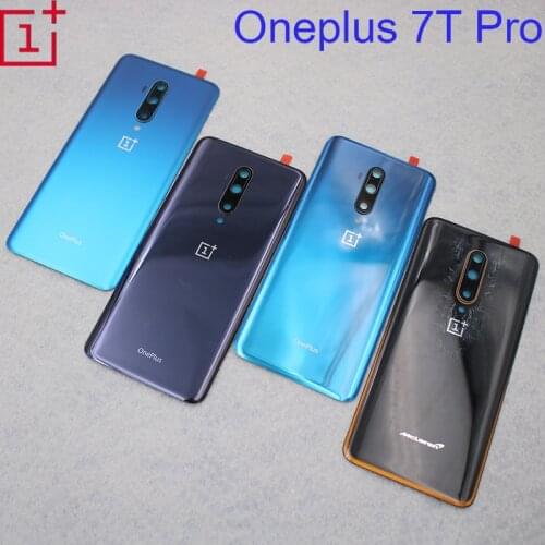 New Original Oneplus 7T Pro Housing Cover Rear Panel Back Glass Battery Door Replacement Case Repair Parts For One Plus 1+ 7TPro