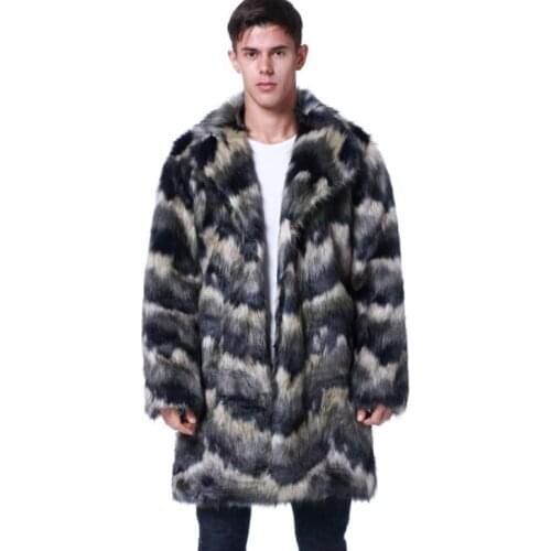 Autumn faux mink leather jacket mens loose clothes winter thicken warm fur leather coat men jaqueta de couro fashion