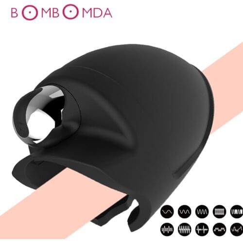 Penis Pump Dick Vibrating Rings Penis Delay Trainer Masturbator Vibrator Sex Glans Stimulate Massager Adult Sextoy Male