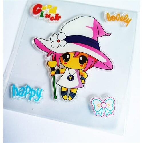 PANFELOU Small demon princess Transparent Clear Silicone Stamp/Seal DIY scrapbooking/photo album Decorative clear stamp sheets