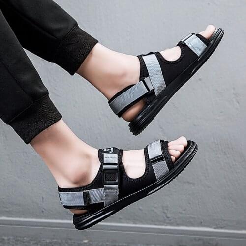 Samool Shoes Walking Sandals Slip On Men Shoes Leather Plage Sandales Mens Beach Man 2018 Summer Dress Mountain Sandal