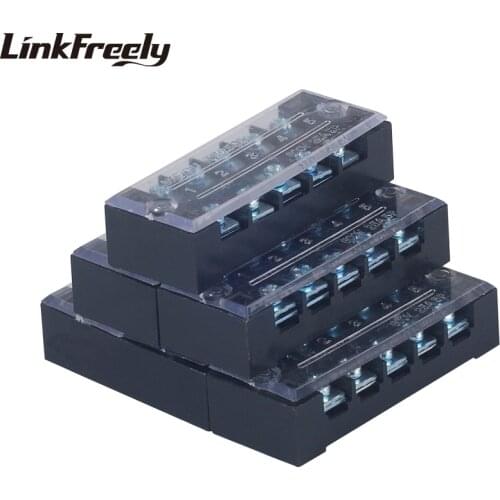 TB2505 10pcs Dual Row Screw Terminal Block Strip 5P 25A /600V Electric Wire Connector Terminal Fast Crimp TB 15A 45A Terminals