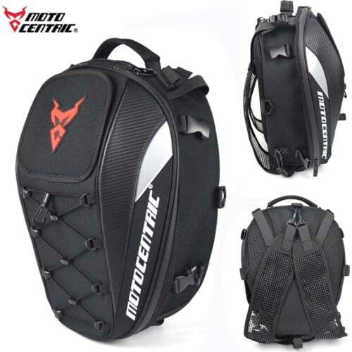 Waterproof Motorcycle Tail Bag Multi-functional Durable Rear Motorcycle Seat Bag High Capacity Motorcycle Rider Helmet Backpack