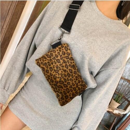 Leopard Print Horse Hair Clutch Women Envelope Bag Clutch Evening Bag Female Handbag Carteras Y Bolsos De Mujer