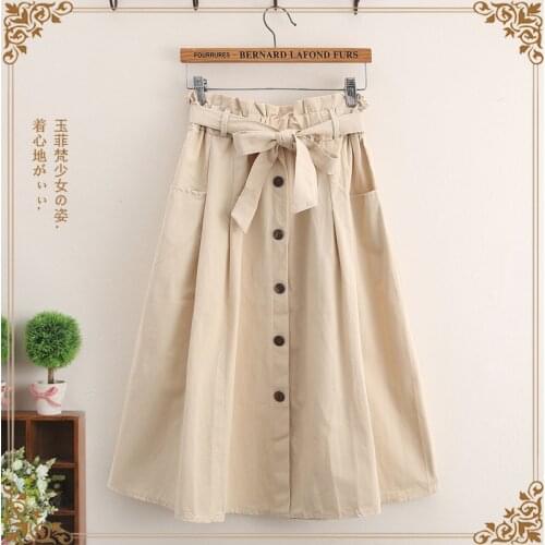 Womens 2021 New Summer Pleated Long Dress High Waist Half Dresses Cotton A-line Korean Fashion Lolita School Girls Short Skirts