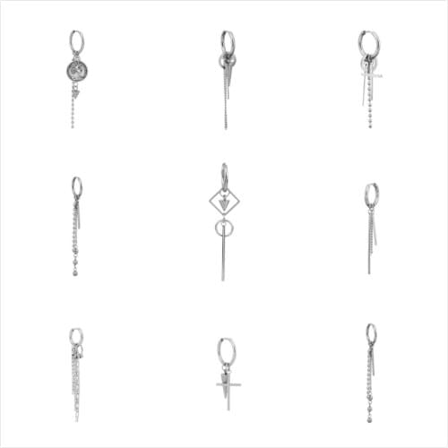 1 pc Stainless steel Hoop Earring KPOP Bangtan Boys Earrings Punk Long Tassel Earrings jewelry for men women Jimin Fans