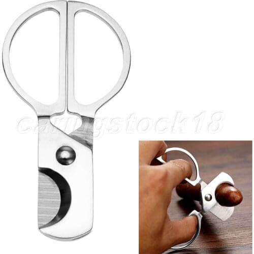 1Pc Portable Stainless Steel Pocket Cigar Cutter Double Blade Cigarette Cutting Smoking Accessories High Quality