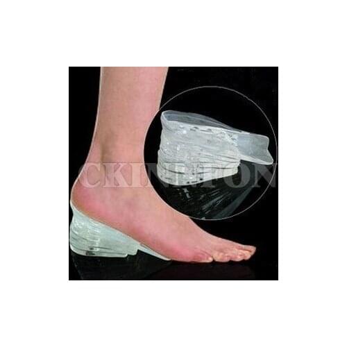 100 Pairs Silicone Gel Inserts Lift Shoe Pads 5 Layers Taller Height Increase Unisex and Adjustable