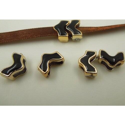 12/8/6mm,35pcs arrow uv plated rose gold no fade ribbon buckles bow acessories Invitation Ribbon Slider Headband Hair Clip DIY