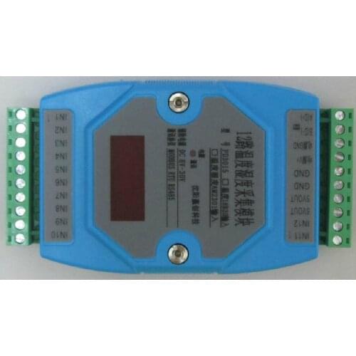12-channel 18B20 Temperature Acquisition Module AM2301 Temperature and Humidity Collector Module Inspection Table 485